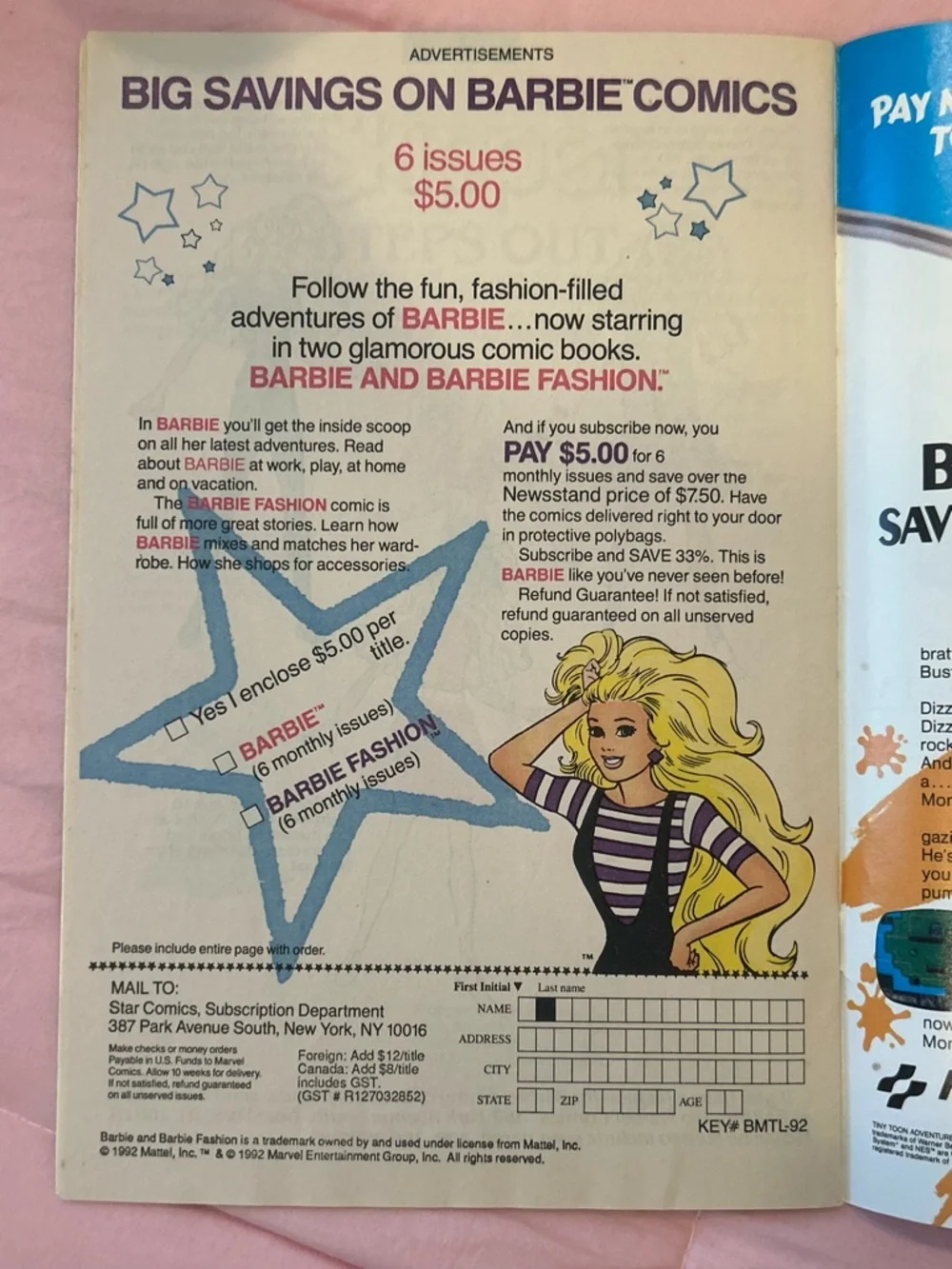 Vintage 90’s Barbie Fashion Comic Book 🎀👱‍♀️🚕 - Picture 8 of 8